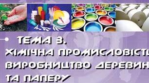 9 кл. Хімічне виробництво. Виробництво деревини і паперу