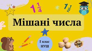 Мішані числа 5 клас НУШ