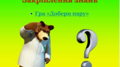 Презентація інтерактивної гри "Добери пару"