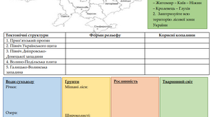 Робочий аркуш - природні зони - лісова зона (зона широколистих та мішаних лісів)