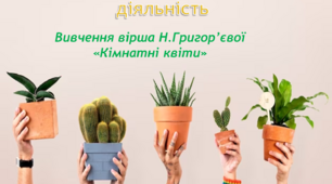 Художньо - мовленєва діяльність.Середня група. "Вивчення вірша Н.Григор'євої "Кімнатні квіти"