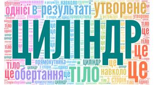 Хмара слів " Означення ЦИЛІНДР "