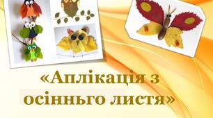Робота з природними матеріалами. Виготовлення аплікації  з сухого листя.