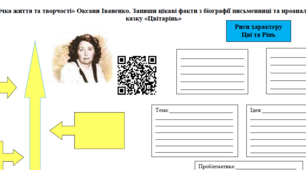 НУШ 5 клас. Оксана Іваненко. «Стрічка життя та творчості. Казка«Цвітарінь»