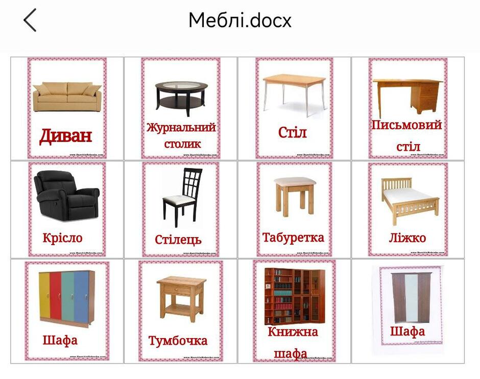 Коректурні таблиці за лексичними темами. | Ілюстрації. Дошкілля