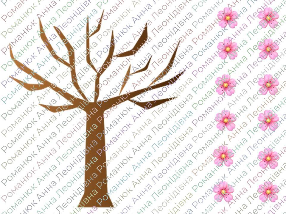 Шаблон аплікації "Квітуче дерево" | Інші методичні матеріали ...