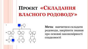Проєкт на тему "Складання власного родоводу"