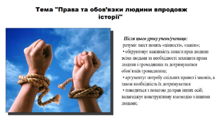 Презентація до уроку історії "Права та обов’язки людини впродовж історії". 5 клас (НУШ). За підручником авторів Власов, Гирич, Данилевська.