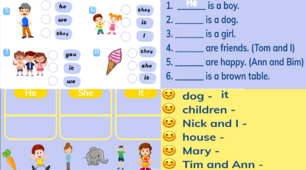 I, you, we, they, he, she, it. Pronouns Games