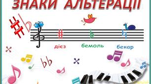Презентація  для уроків сольфеджіо "Знаки альтерації"
