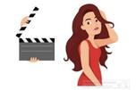 Occupation Clipart - actress-in-red-dress-long-har-clipart - Classroom Clipart