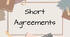 Short Agreements (So do I. Neither can I. etc)