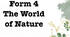 Form 4. The World of Nature. Діагностувальна робота