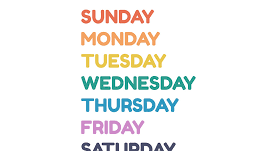 Англійська мова. Days or the week