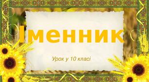 Презентація до уроку української мови у 10 класі "Іменник"