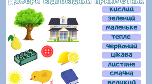 Індивідуальні картки з теми "Прикметник"