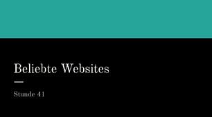 презентація для 10 (6) класу за темою "Beliebte Websites"