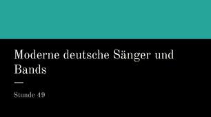 презентація для 10 (6) класу за темою "Moderne deutsche Sänger und Bands"