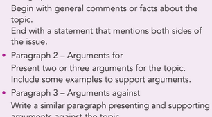 5.7 A "for" and "against" essay