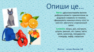 Дидактична гра "Опиши це…"