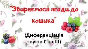 Дидактична гра "Збираємо ягоди до кошика"