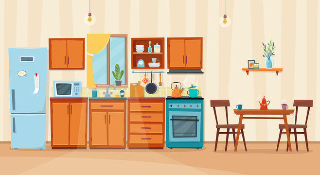 Kitchen Cartoon Images – Browse 265,499 Stock Photos, Vectors, and Video | Adobe Stock