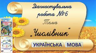 Українська мова Діагностувальна робота Числівник 3 клас ІІ семестр
