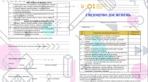 Свідоцтво досягнень 3-4 клас формувальне оцінювання 2023-2024 н. р.
