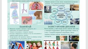Захист органів дихання від небезпечних впливів довкілля. "Пізнаємо природу".  Презентація для 5 класу. Програма Т. Коршевнюк. Підручник О. Янкавець