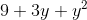 9+3y+y^2