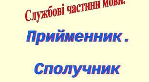 Контрольна робота за темою "Прийменник. Сполучник".