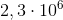 2,3\cdot 10^{6}
