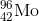 _{42}^{96}\textrm{Mo}