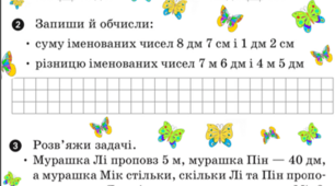 Діагностувальна робота з теми: «Іменовані числа. Прості задачі»