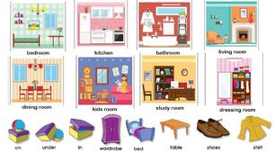 Картка "Прийменники місця". Prepositions of place.