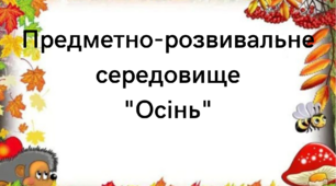 Ігрове середовище в дитячому садочку "Осінь"