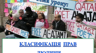 Презентація до уроку громадянської освіти у 10 класі на тему "Класифікація прав людини"