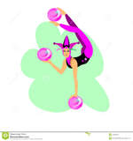 Circus Acrobat Girl. stock vector. Illustration of flexibleness - 51439322