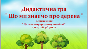 Дидактична гра “ Що ми знаємо про дерева ”