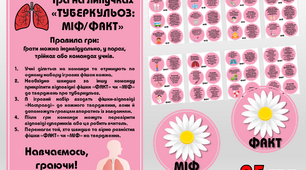 Гра на липучках "Туберкульоз: МІФ/ФАКТ"