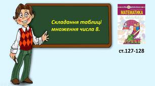 Презентація "Складання таблиці множення числа 8."