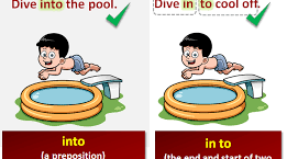Prepositions (during, to, on, with, into, about)