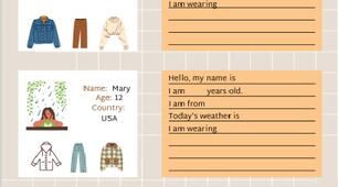 Printable worksheet "The weather and clothes"