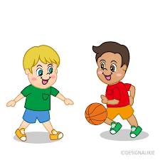 Friend Playing Bascketball Clip Art Free PNG Image｜Illustoon