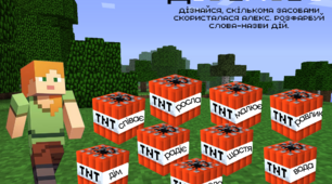 Робочі аркуші "Minecraft. Дієслово"