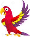 Vector Illustration Of Funny Parrot Cartoon Royalty Free Cliparts, Vectors, And Stock Illustration. Image 1432… | Parrot cartoon, Funny parrots, Vector illustration
