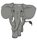 Éléphant de dessin animé illustration stock. Illustration du défenses - 16516562