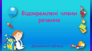 Підсумковий тест "Відокремлене означення. Прикладка" (8 клас)
