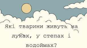 Презентація "Які тварини живуть на луках, у степах і водоймах?" за підручником Грущинська І., Хитра З. 3 клас