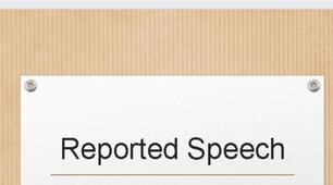 Reported speech 